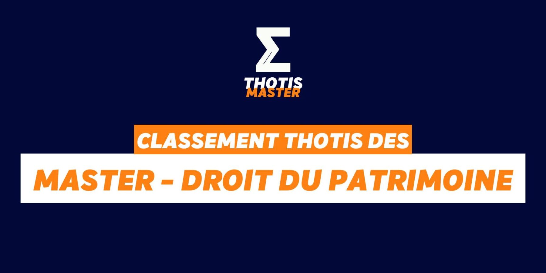 Classement Master – Droit du Patrimoine Classement Master Droit du Patrimoine