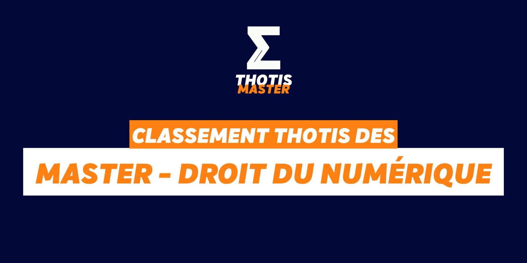Classement Master Droit du numérique