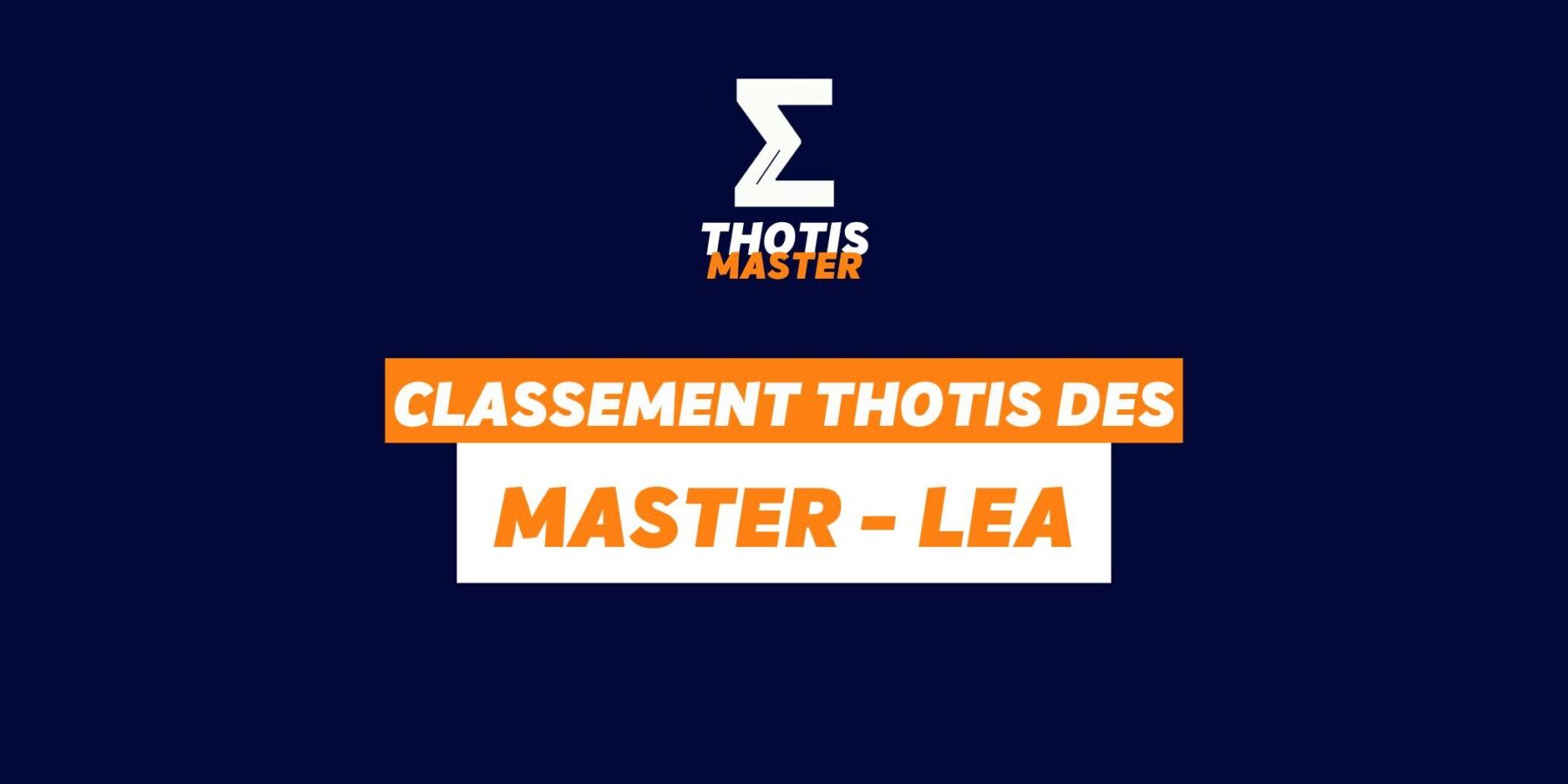 Classement Master – LEA Classement Master LEA