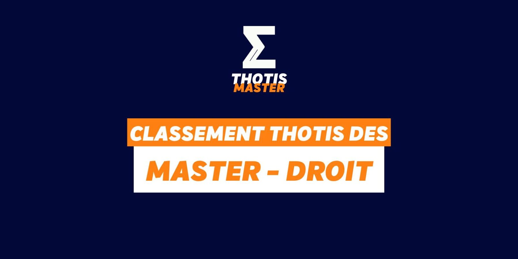 Classement Master – droit Classement Master droit