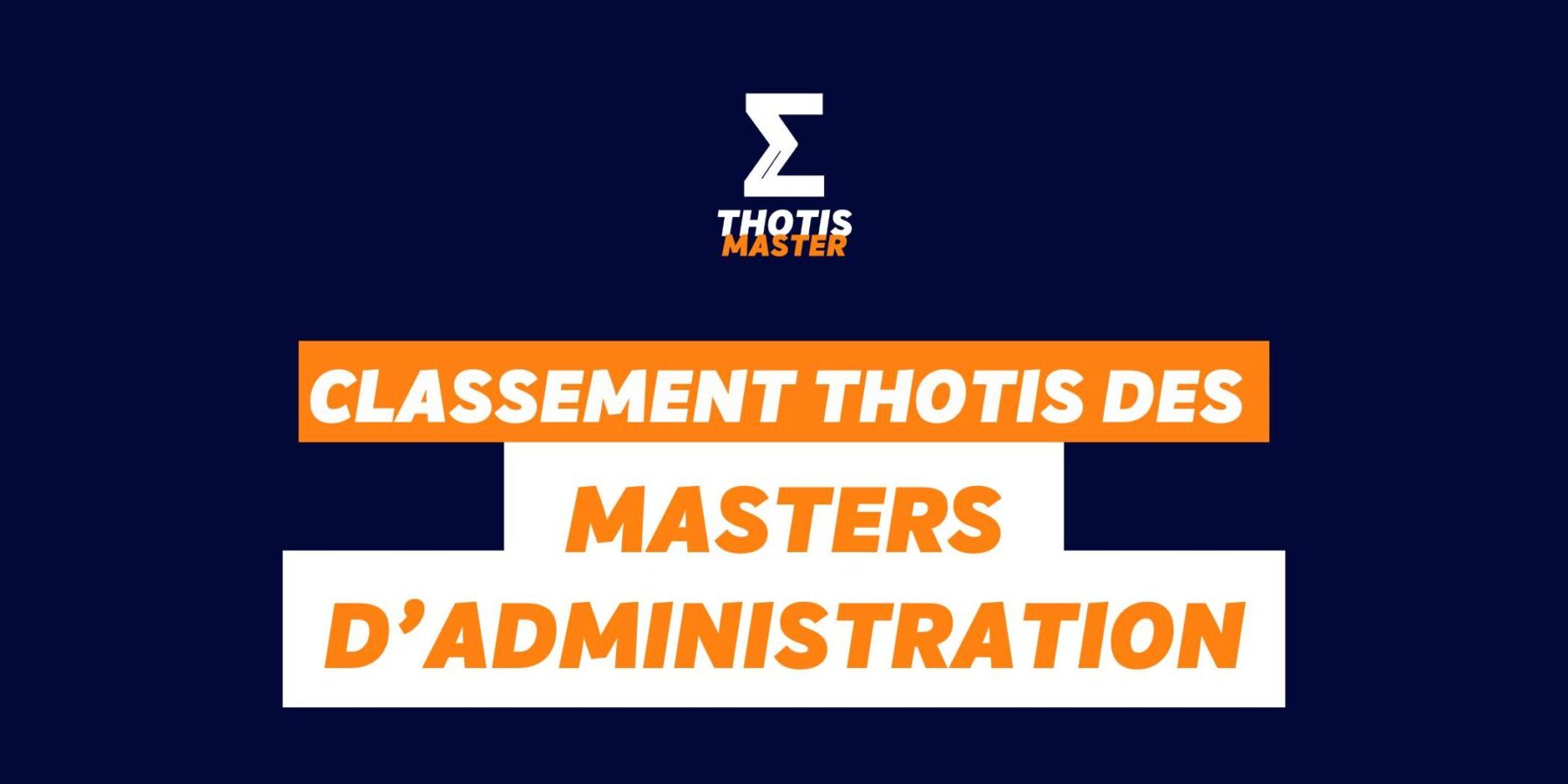 Master administration Classement Master administration Classement