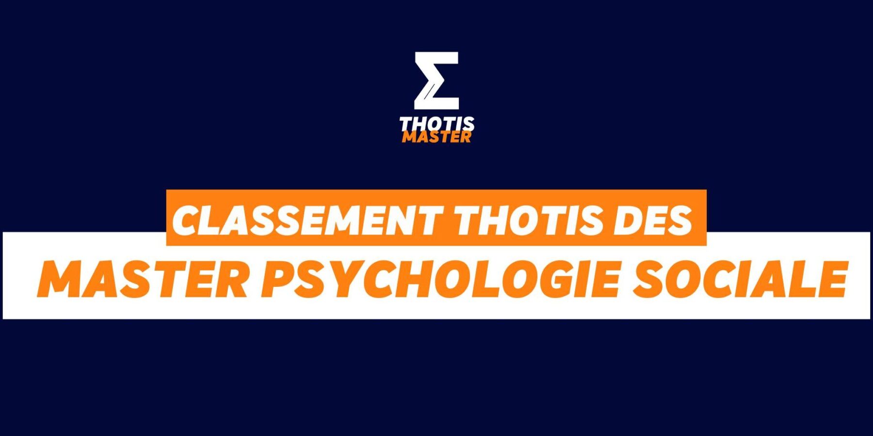 Master psycho sociale Classement