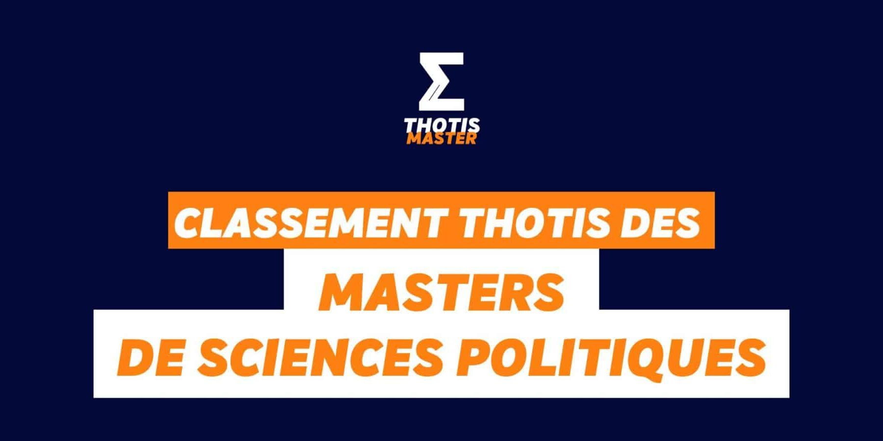 Master sciences politiques Classement Master sciences politiques Classement