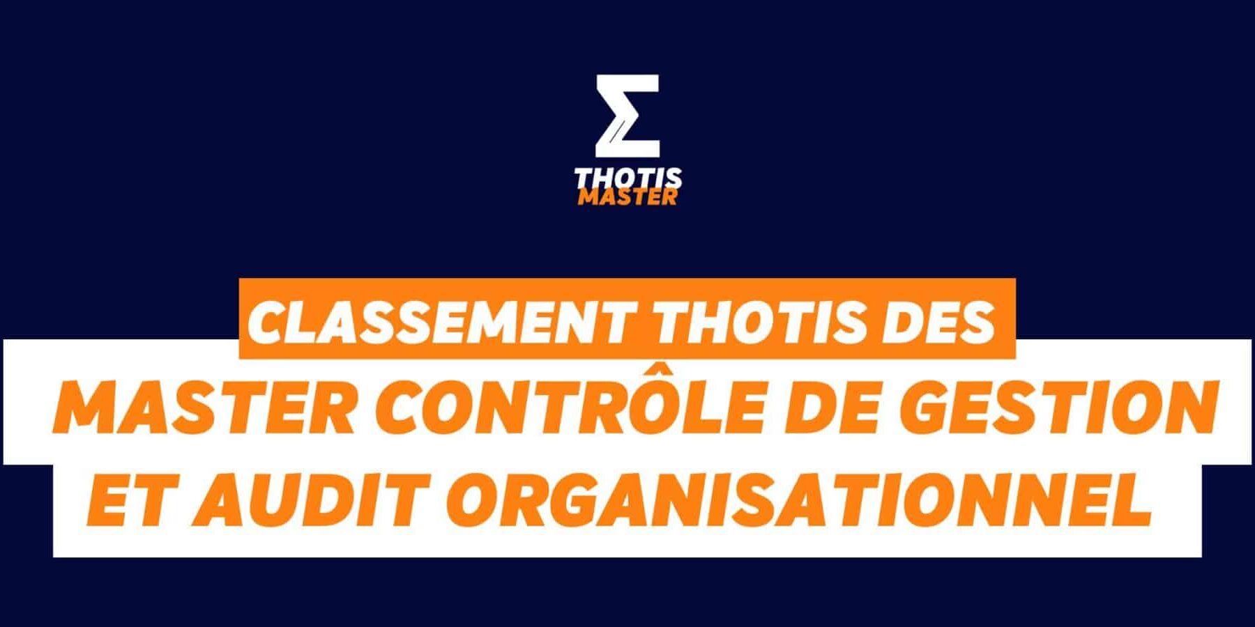 Masters Contrôle de gestion et Audit organisationnel Classement Masters Contrôle de gestion et Audit organisationnel Classement