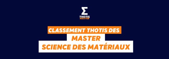 Masters Science des matériaux classement