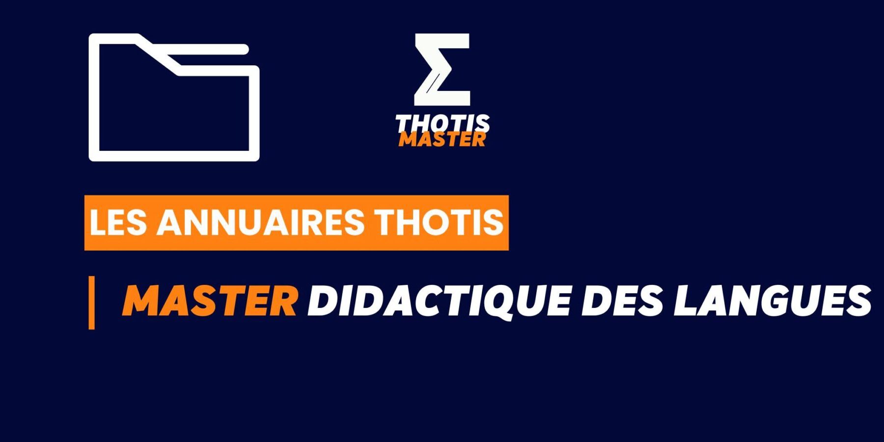 Thotis Annuaire – Master Didactique des langues Thotis Annuaire - Master Didactique des langues
