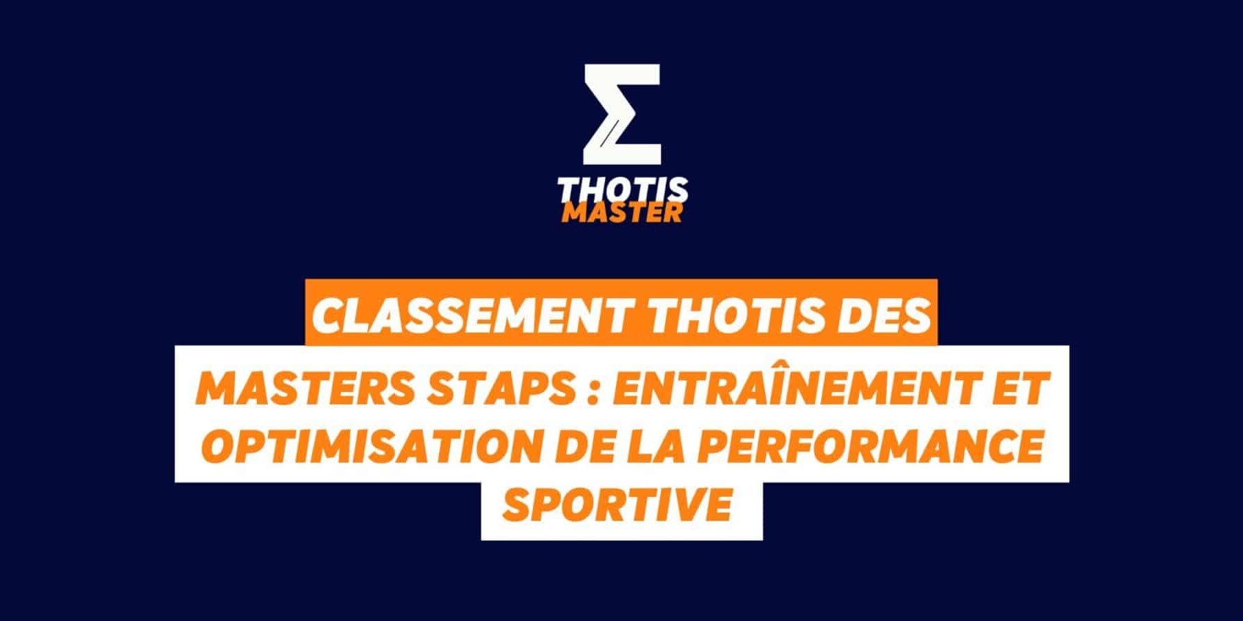 Classement MASTER STAPS : entrainement et optimisation de la performance sportive MÉDIAS INTERACTIFS (3)