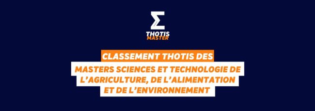 Classement MASTER sciences et technologie de l'agriculture