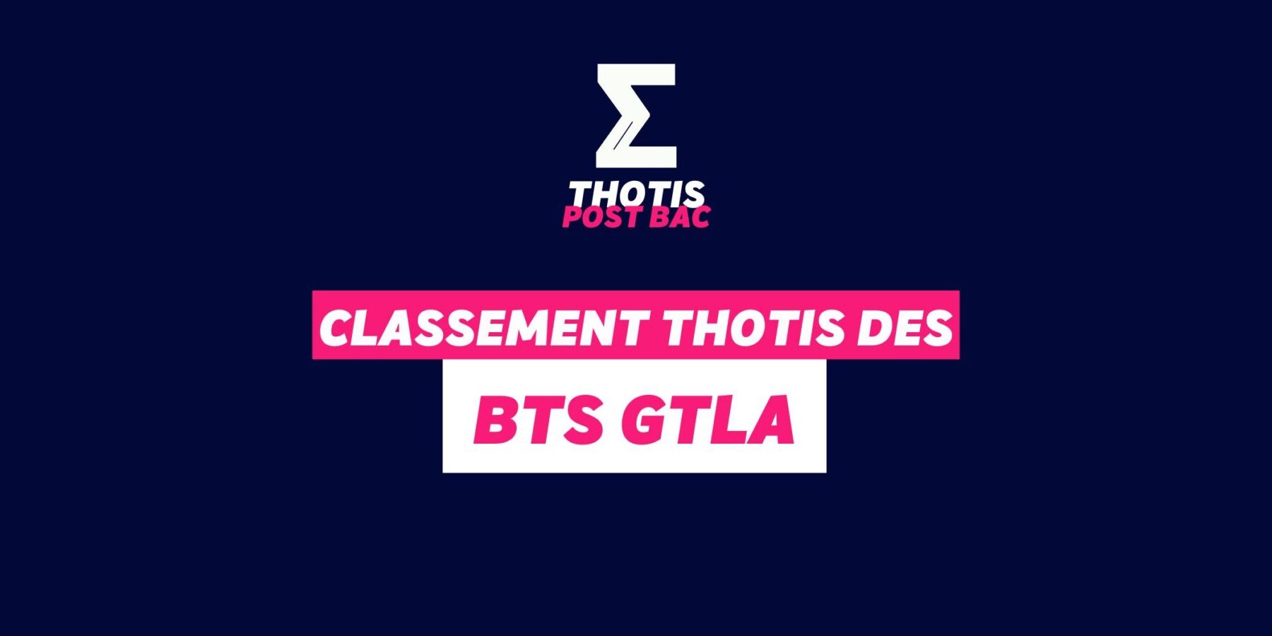 Classement Thotis -BTS GTLA
