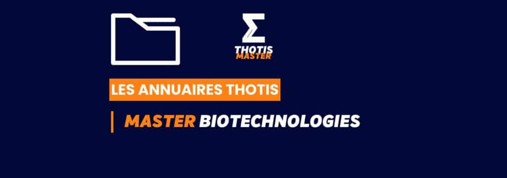 Thotis Annuaire - Master Biotechnologies