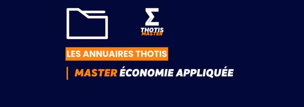 Thotis Annuaire - Master Économie appliquée