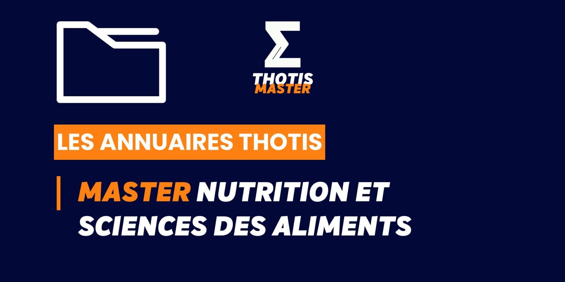 Thotis Annuaire – Master Nutrition et science des aliments Thotis Annuaire - Master Nutrition et science des aliments