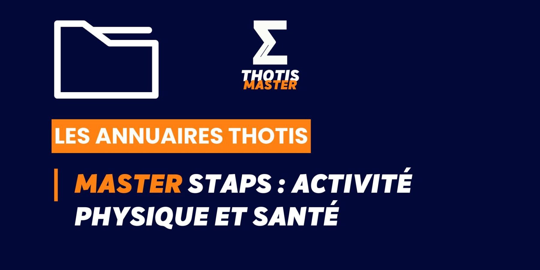 Thotis Annuaire – Master STAPS Activité physique et santé Thotis Annuaire - Master STAPS Activité physique et santé