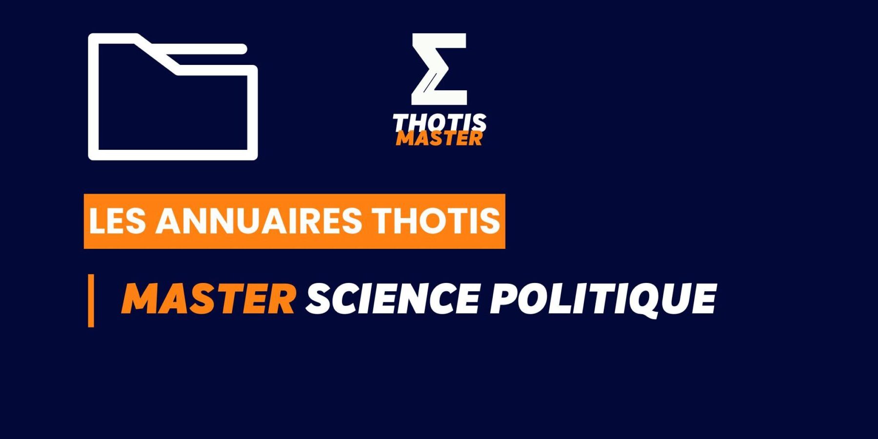 Thotis Annuaire – Master science politique Thotis Annuaire - Master science politique