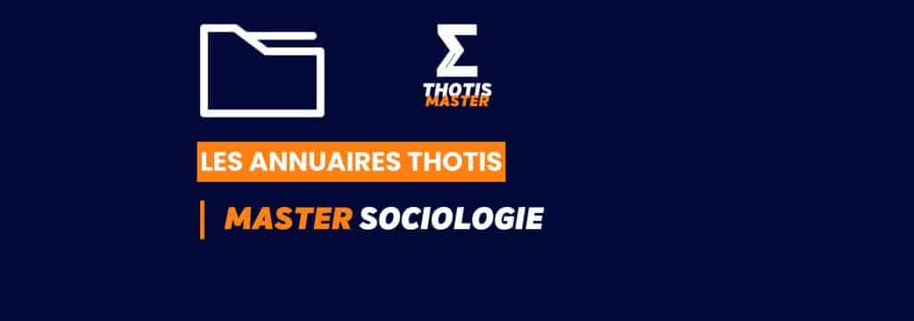 Thotis Annuaire - Master Sociologie