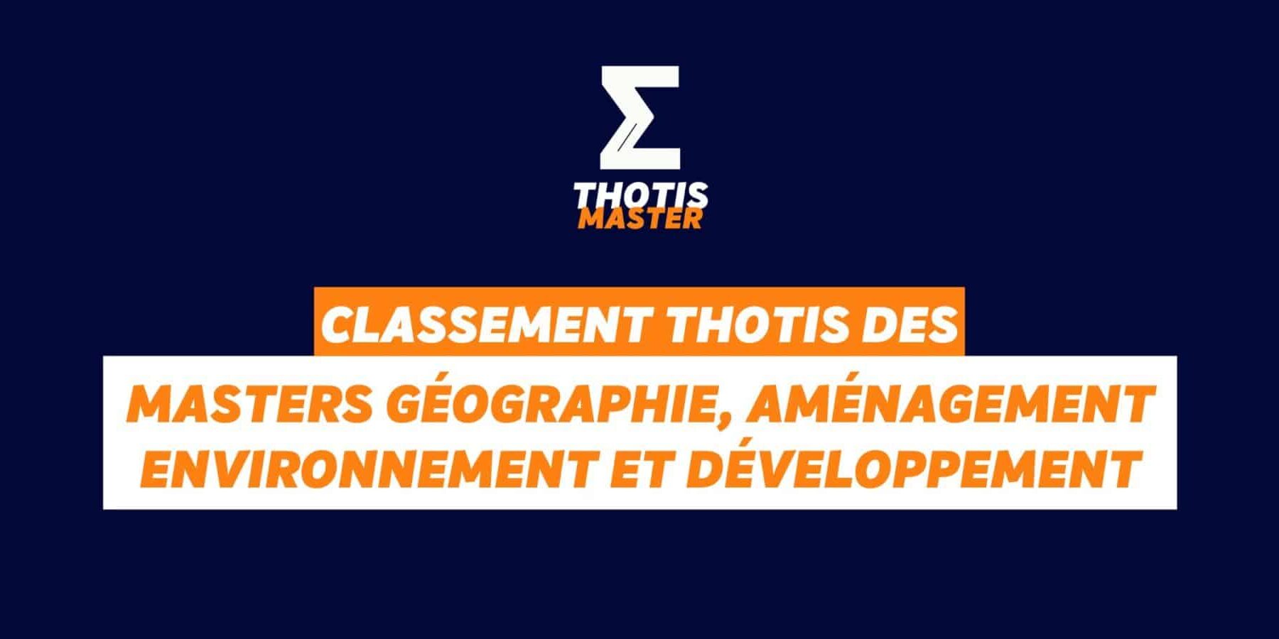 Classement masters géographie aménagement environnement et développement Classement masters géographie aménagement environnement et développement