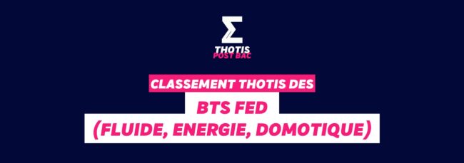 Classement Thotis - BTS FED