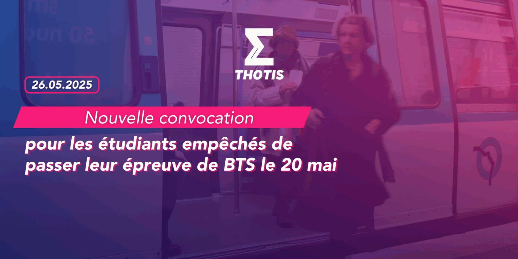 Nouvelle convocation pour les étudiants 20 mai BTS