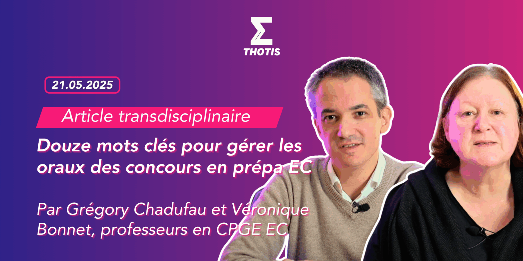 V2Douze mots clés pour gérer les oraux des concours en prépa EC Chadufau G. Bonnet V.