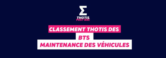 Classement Thotis des BTS Maintenance des véhicules