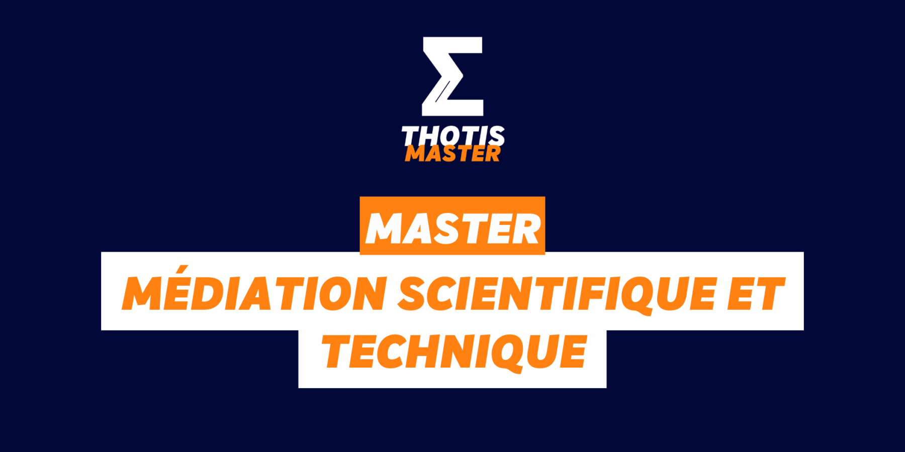 Master médiation scientifique et technique