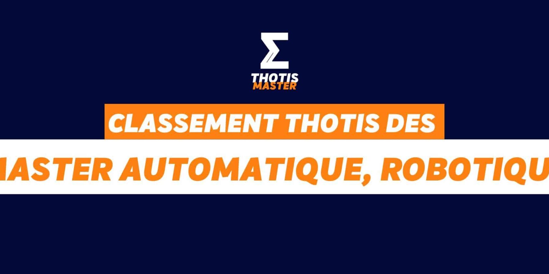 Thotis Annuaire master Automatique, robotique Thotis Annuaire master Automatique, robotique