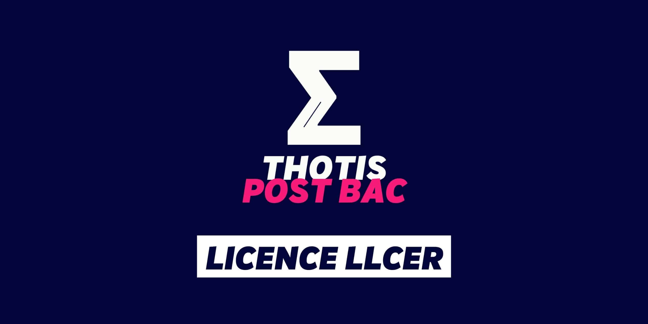 Licence LLCER Licence LLCER