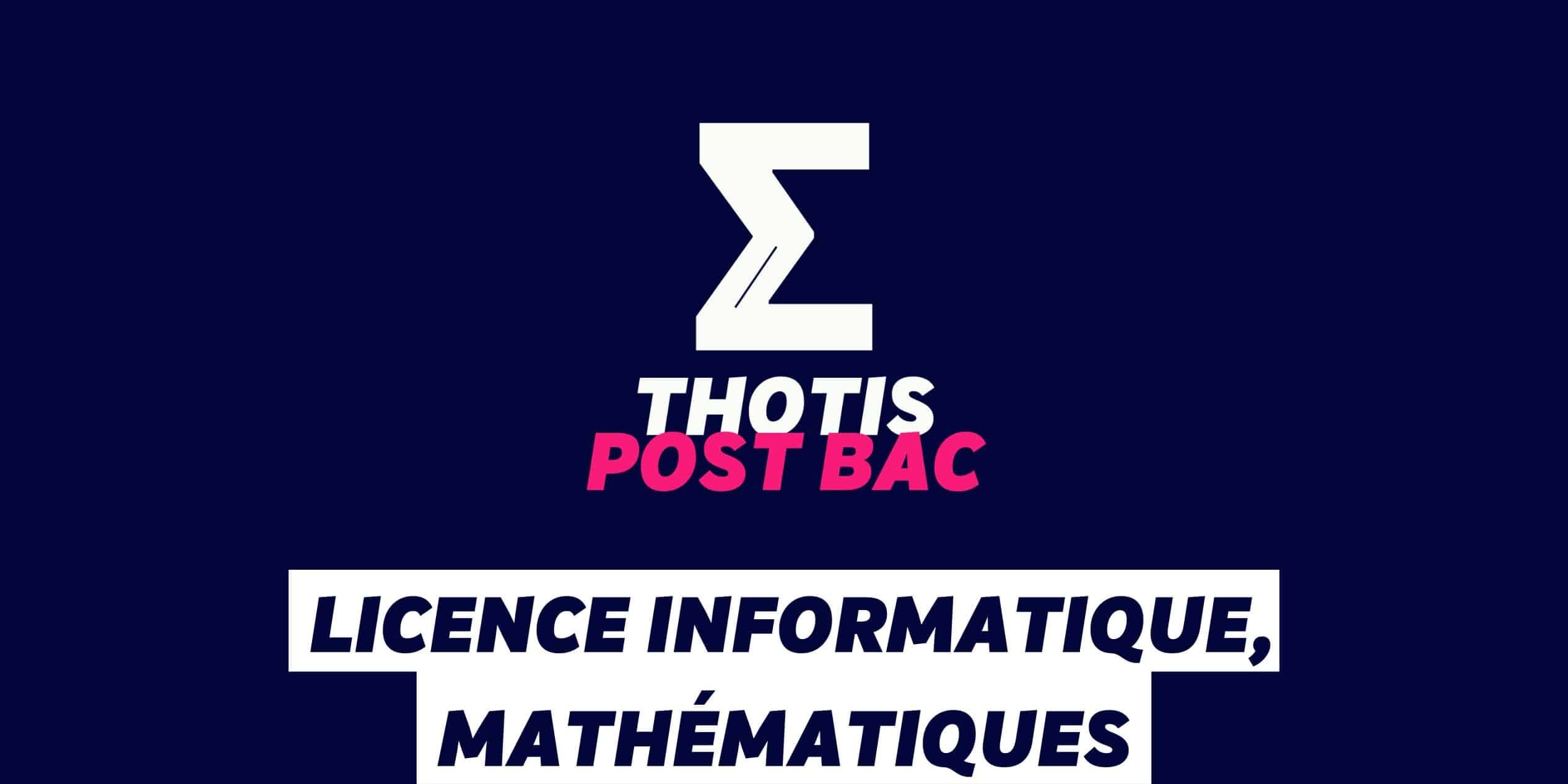 licence Informatique, Mathématiques