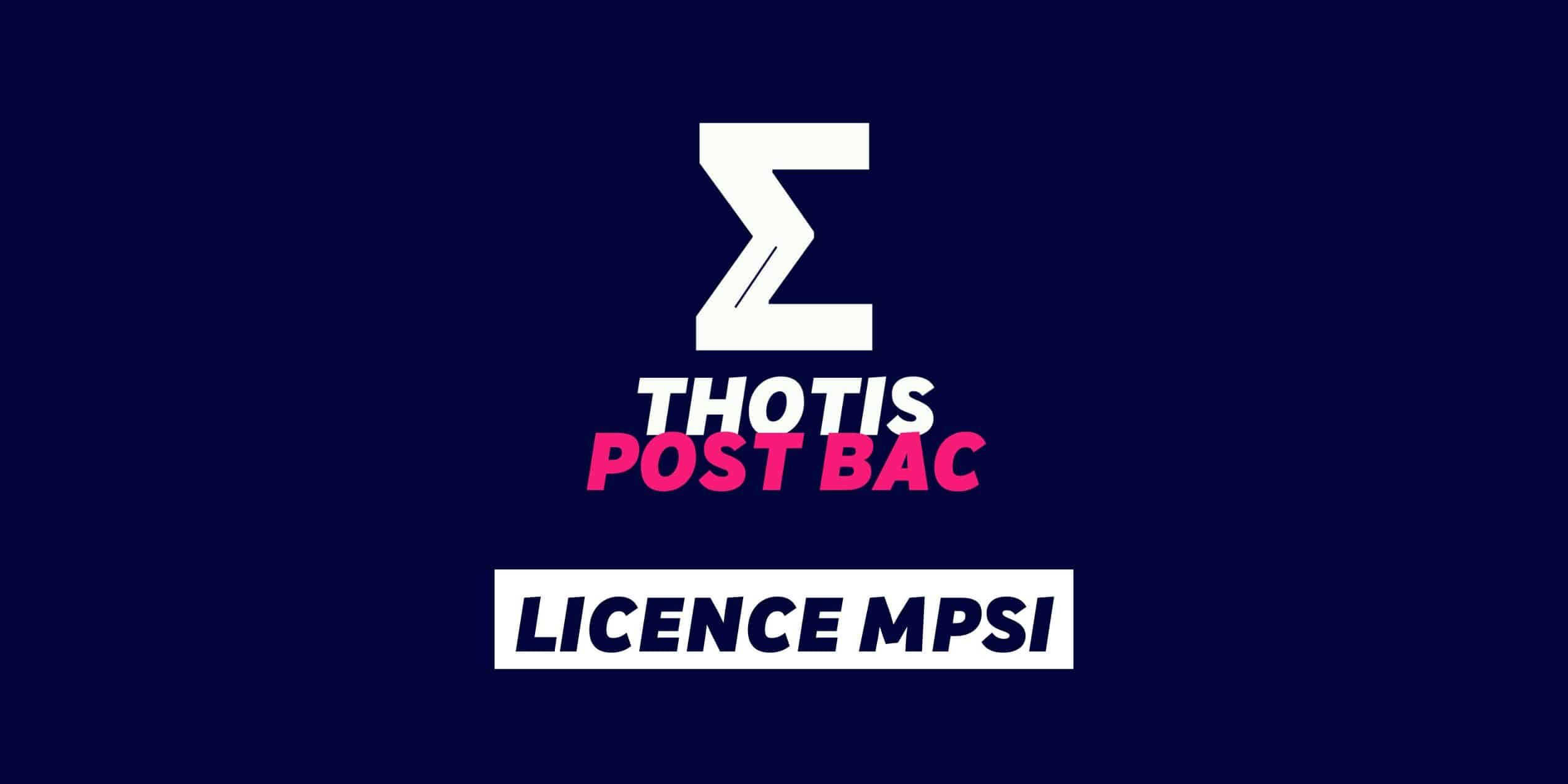 Licence MPSI