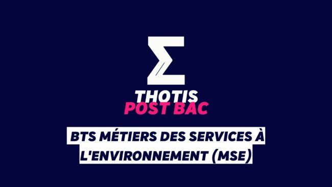 _Le BTS Métiers des services à l’environnement (MSE) BTS Métiers des services à l'environnement (MSE)