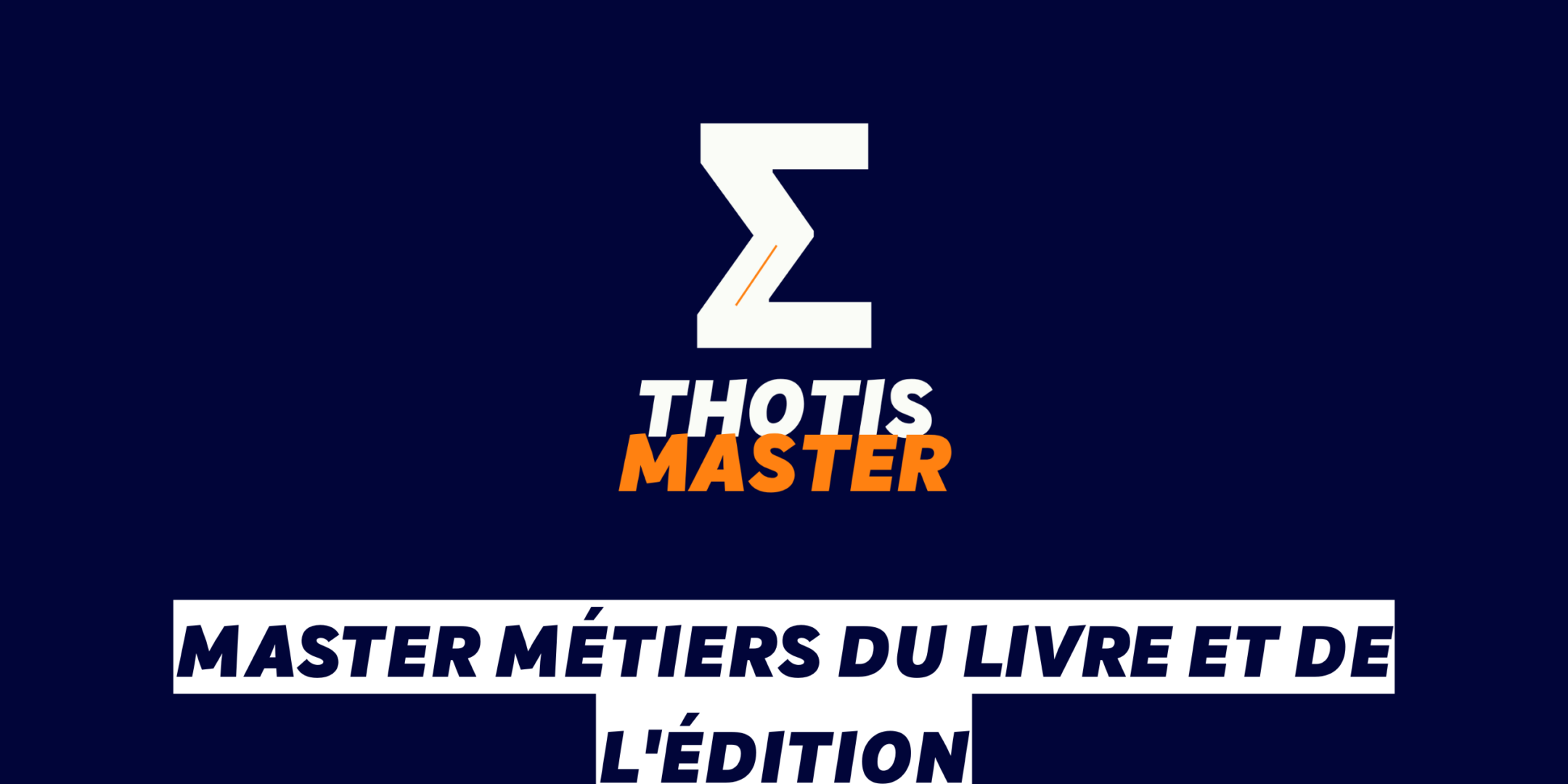 Master Métiers du livre et de l’édition Master Métiers du livre et de l'édition