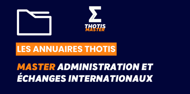 Classement master Administration et échanges internationaux