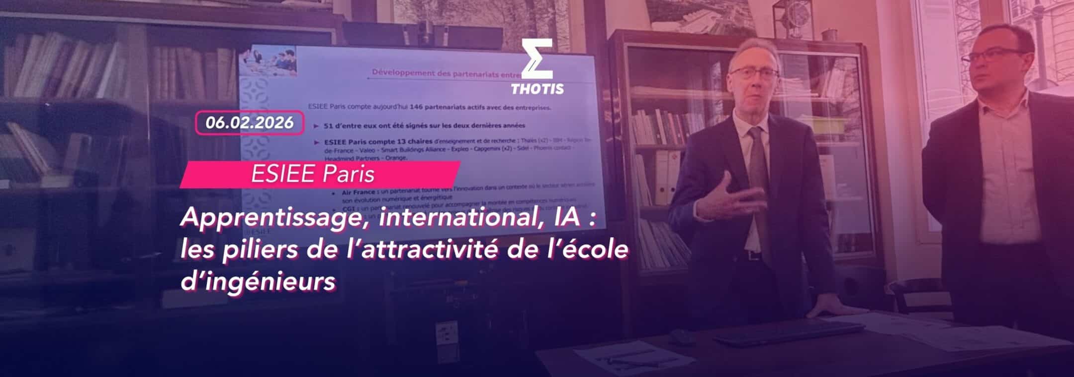 ESIEE Paris Apprentissage, international, IA les piliers de l’attractivité de l’école d’ingénieurs