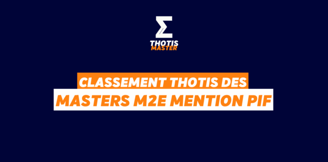 Classement Master M2E Mention PIF