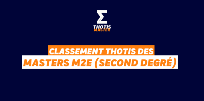 Classement Master M2E (Second degré)