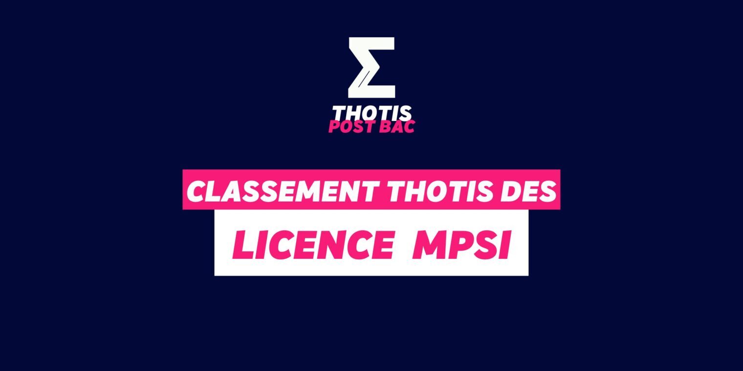 Classement Thotis - Licence MPSI