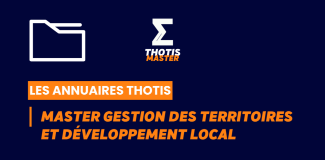 Annuaire Master Gestion des territoires et développement local