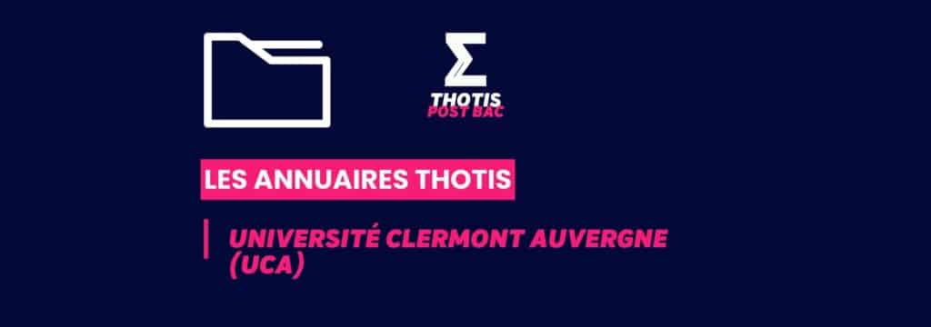 Annuaires Thotis - Université Clermont Auvergne (UCA)