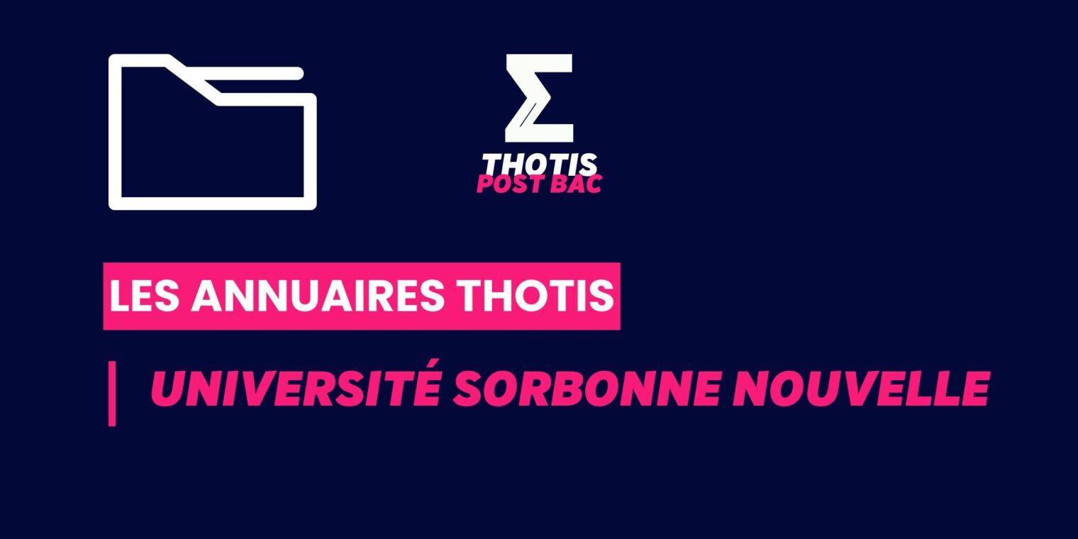 Annuaires Thotis - Université Sorbonne Nouvelle
