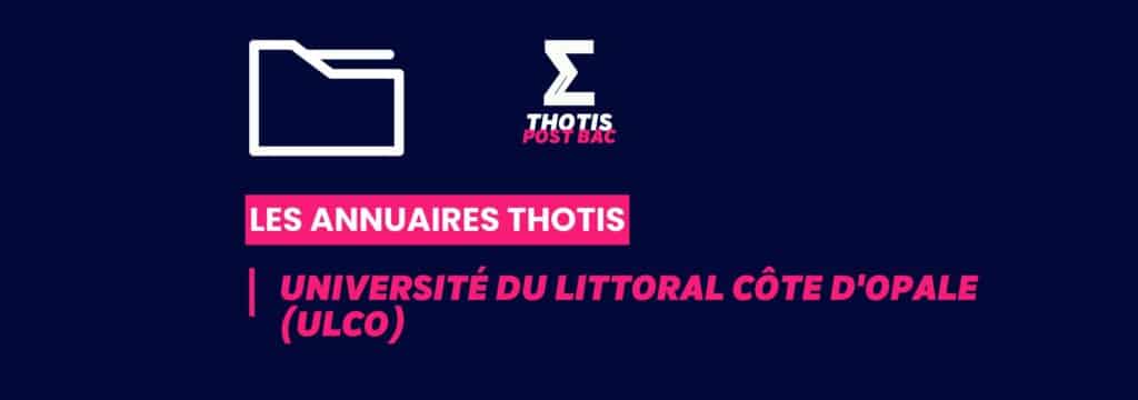 Annuaires Thotis - Université du Littoral Côte d'Opale (ULCO)