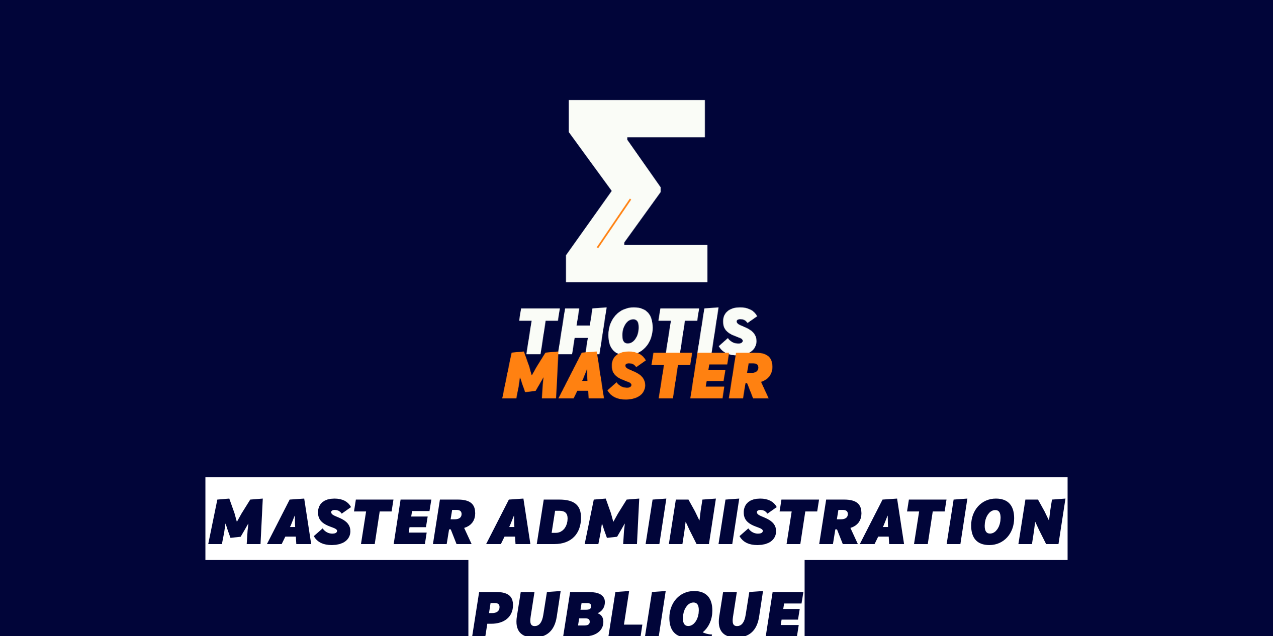 Master Administration publique