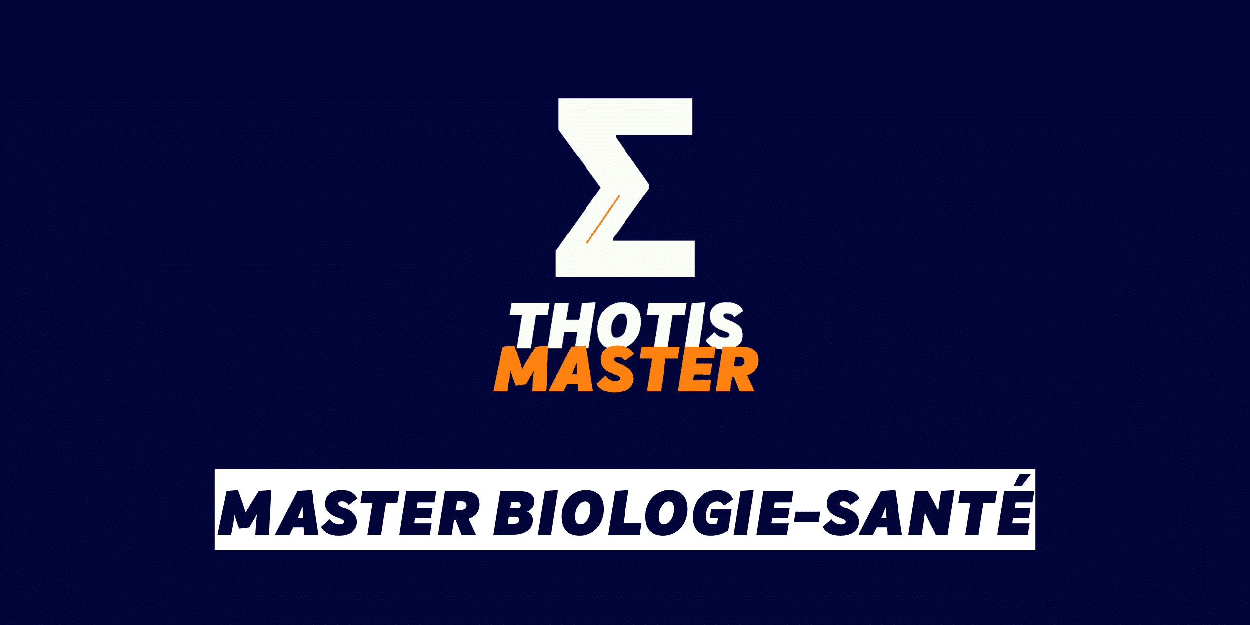 Master Biologie santé