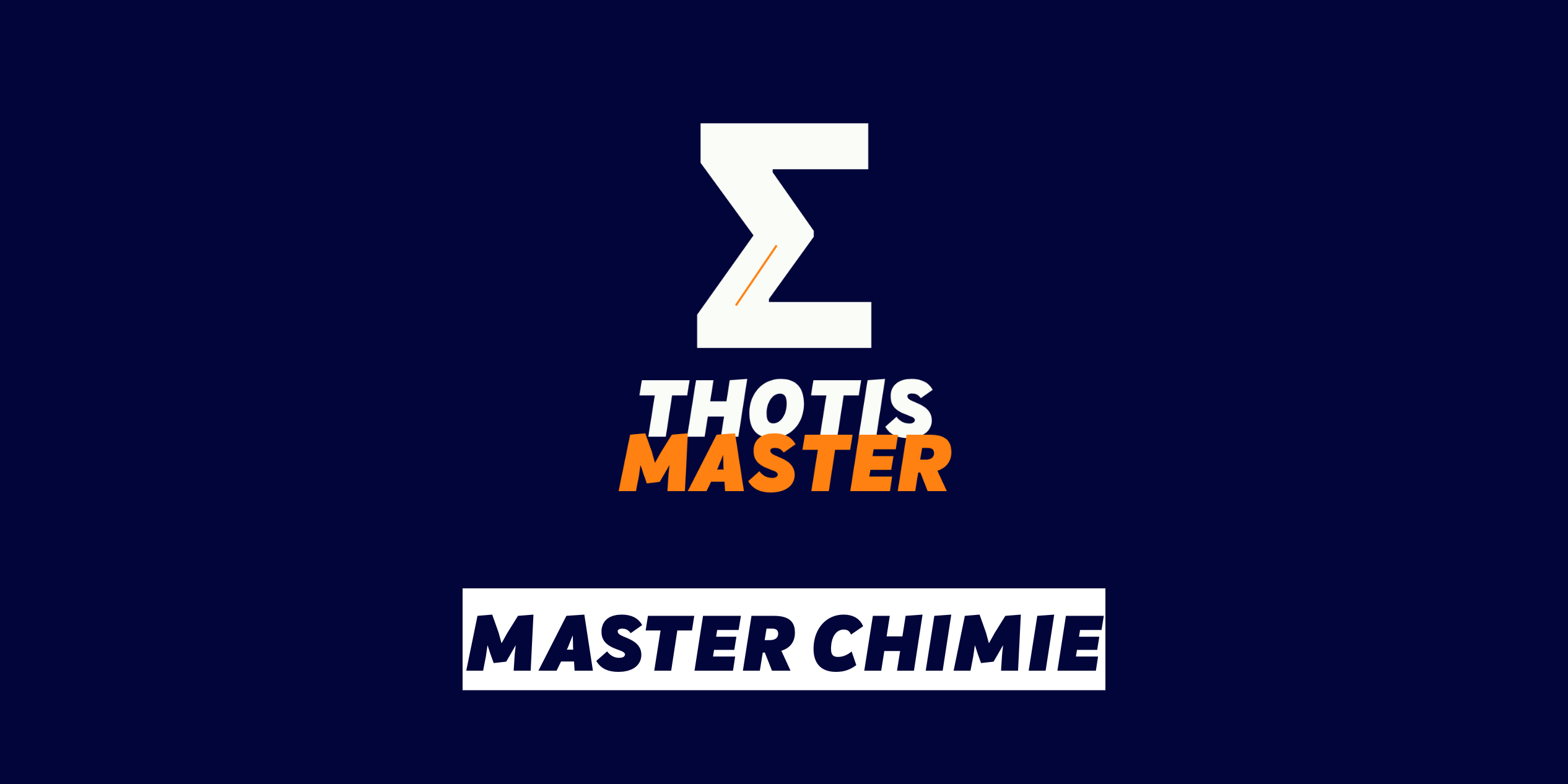 Master CHIMIE Master CHIMIE