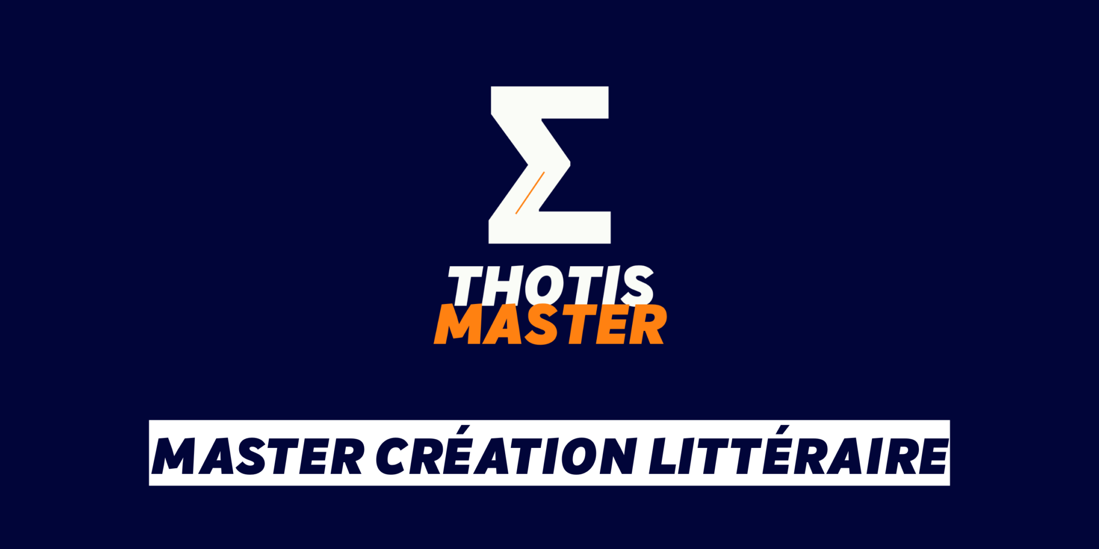Master Création littéraire