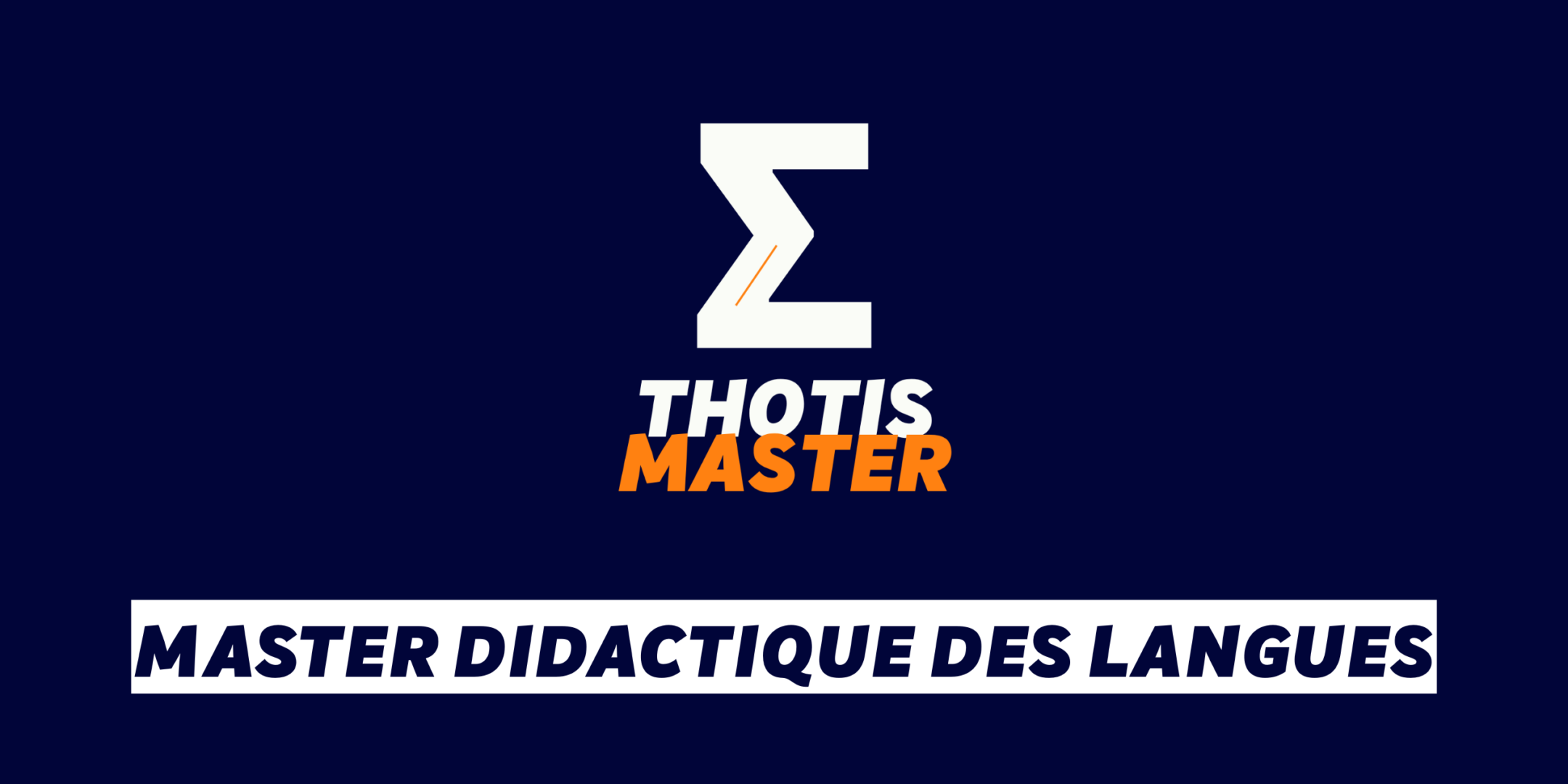 Master Didactique des langues