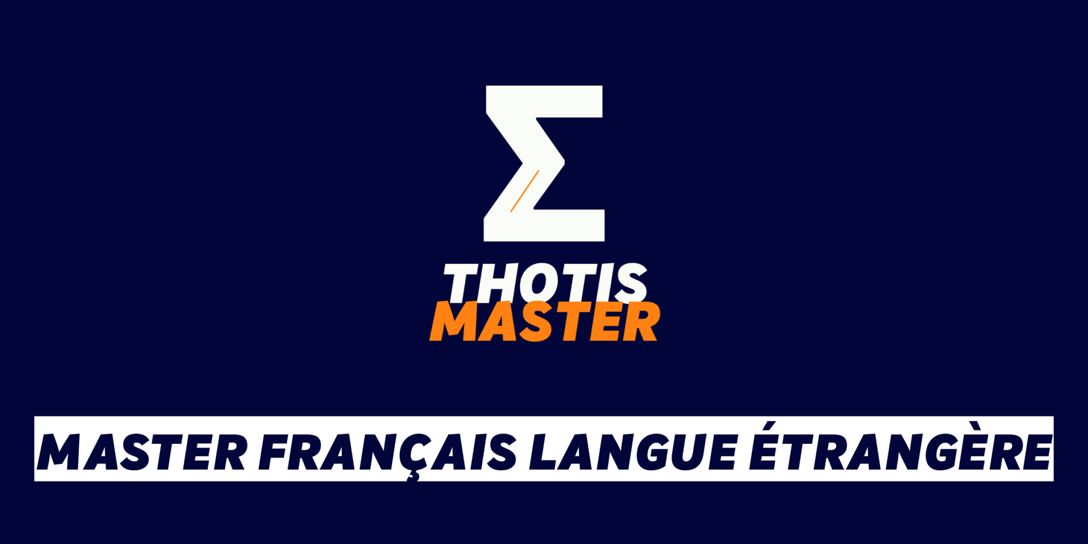 Master Français langue étrangère