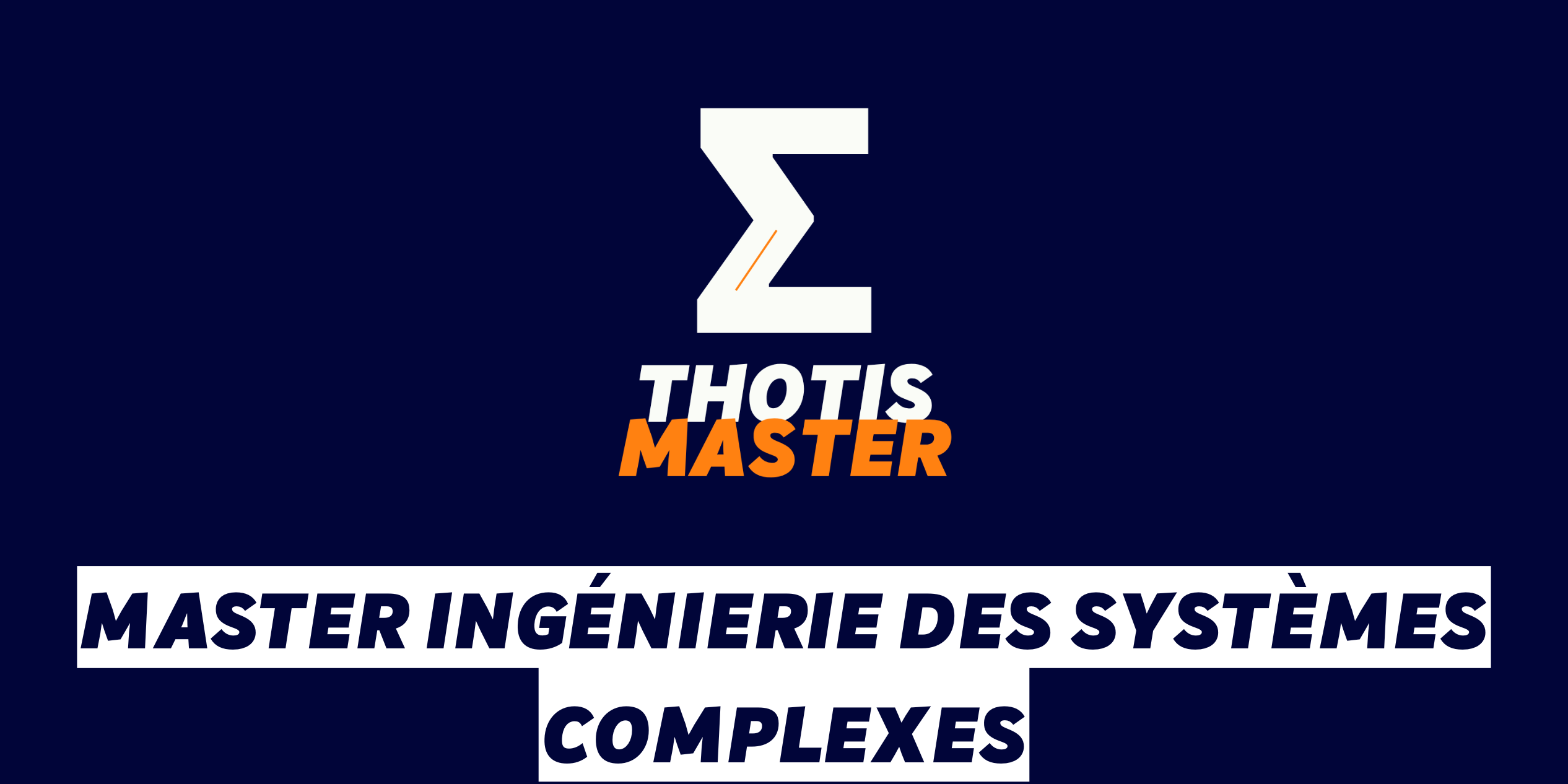 Master Ingénierie des systèmes complexes