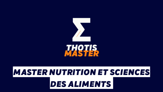 Master Nutrition et sciences des aliments Master Nutrition et sciences des aliments