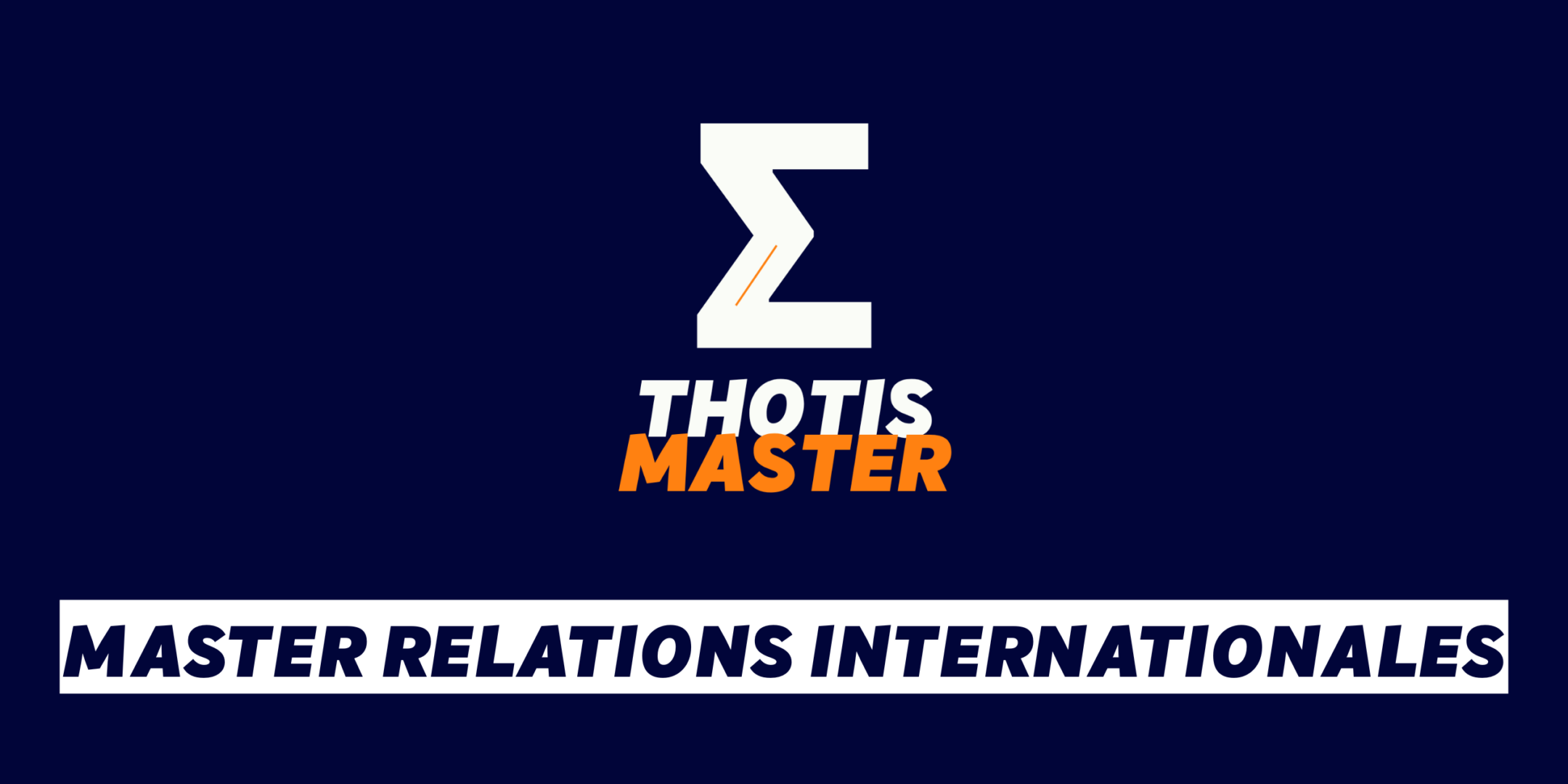Master Relations Internationales