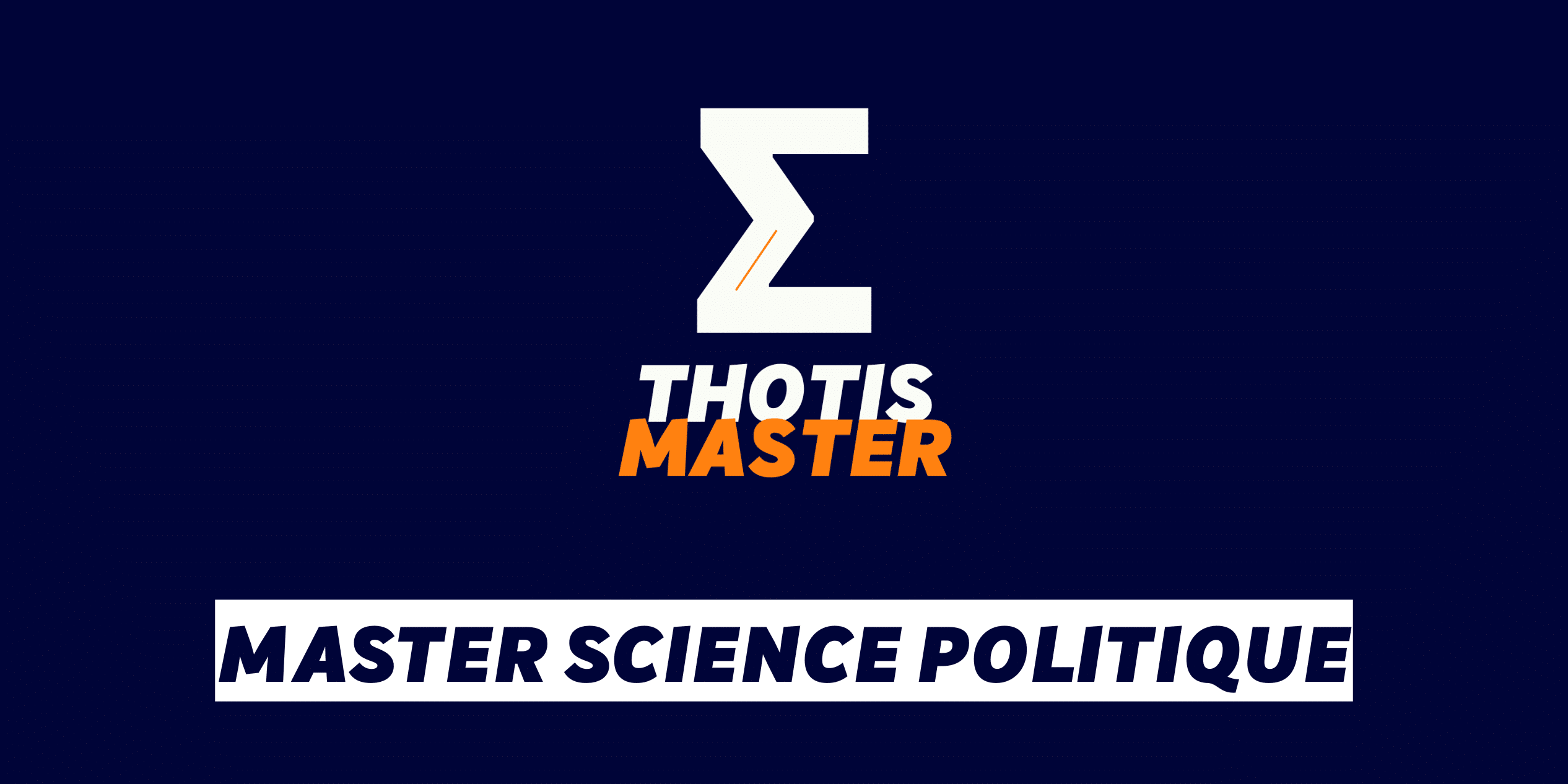 Master Science politique